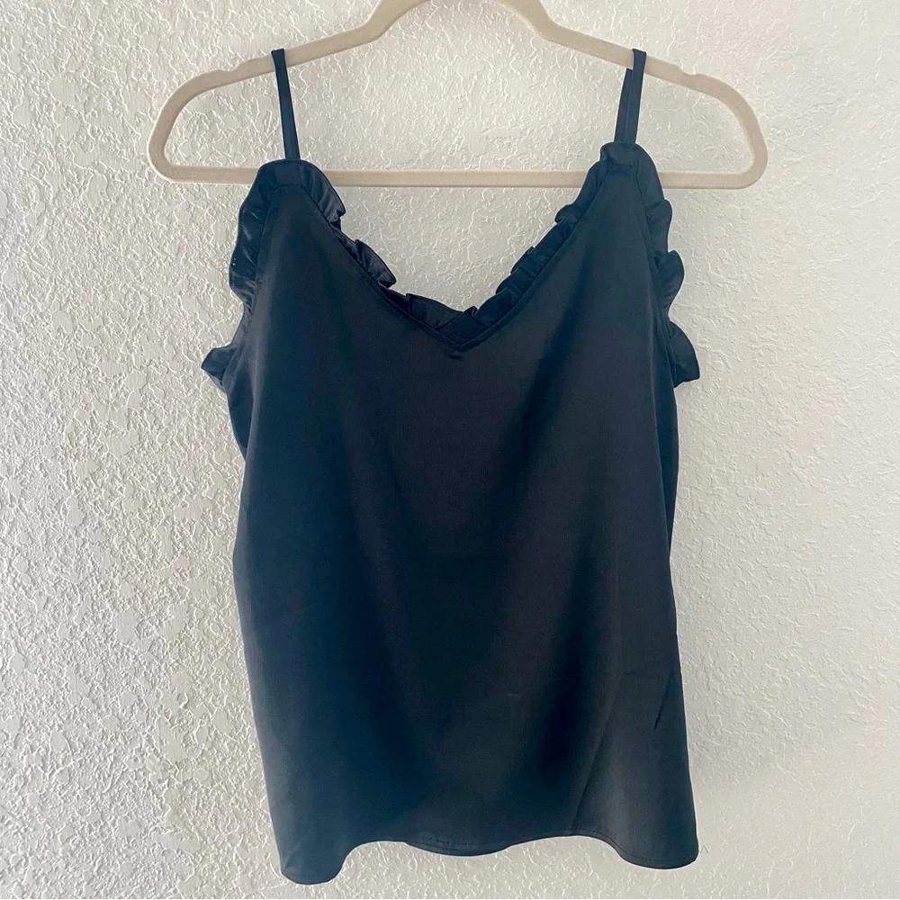 Black Ruffle Tank - Picture 2 of 3